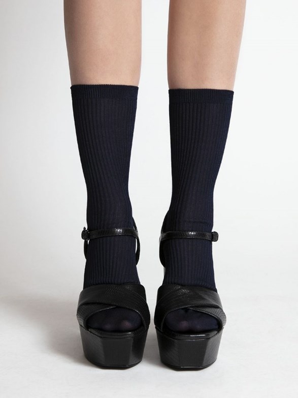 MRS. HOSIERY Mini Ribbed Ankle Socks
