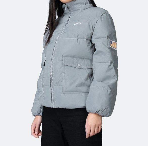 SVEA W.Hooded Reflective Puffer Jacket