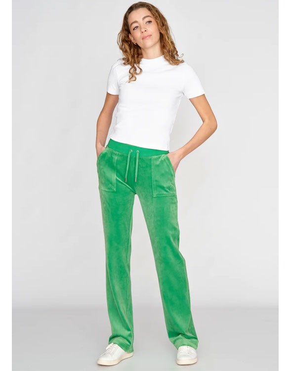 JUICY COUTURE Del Ray Classic Velour Pant Pocket Design
