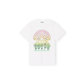 GANNI Basic Jersey Rainbow Relaxed T-Shirt