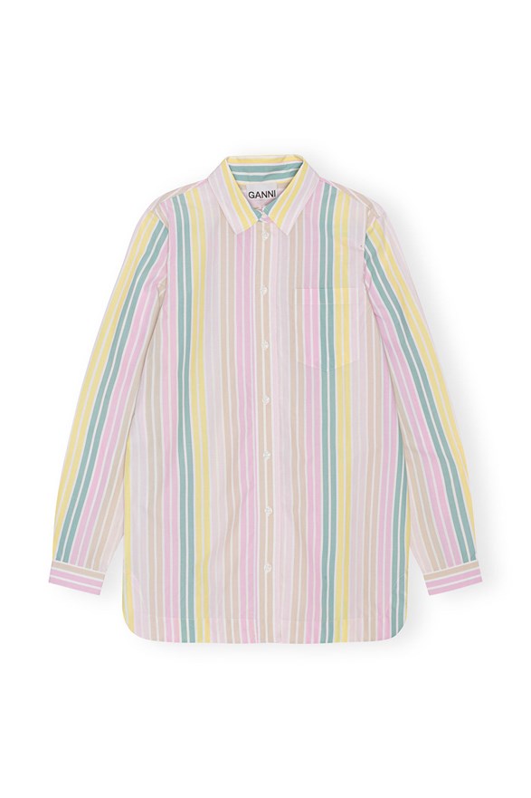 GANNI Stripe Cotton Shirt