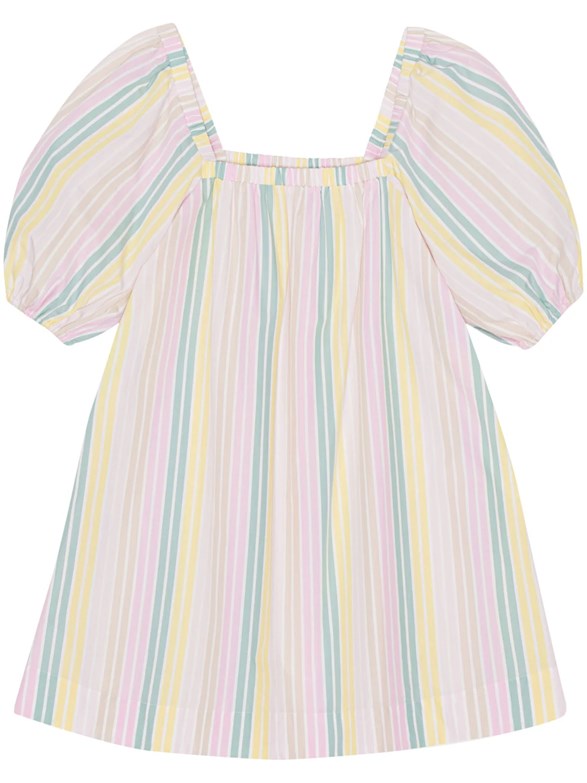 GANNI Stripe Cotton Mini Dress
