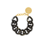 VANESSA BARONI Flat Chain Bracelet Black Gold Marble