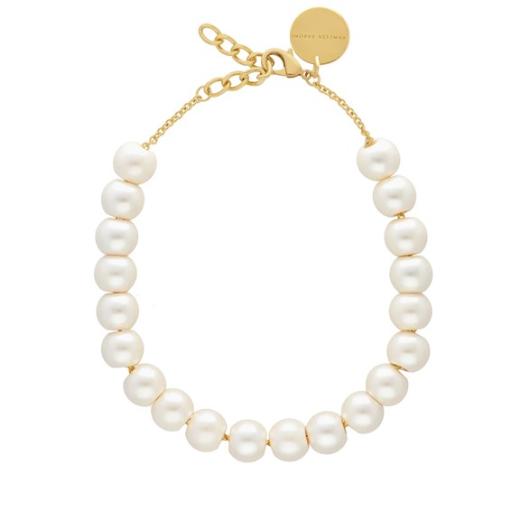 VANESSA BARONI Small Beads Necklace Short Pearl