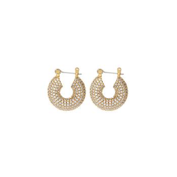 LUV AJ The Pave Mini Donut Hoops-Gold